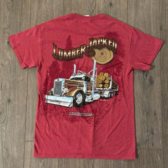 Lumber Jacked Big Rig Tee Trucking T shirt Small Trucker - Picture 1 of 3